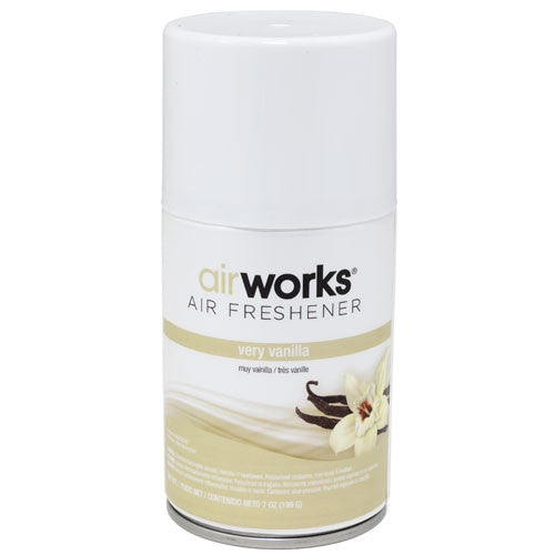 Airworks Metered Aerosol Air Fresheners - 12 Pack Long Lasting Fragrance for Home, Office & Car | Eliminates Odors in Bathrooms, Kitchens & Pet Areas