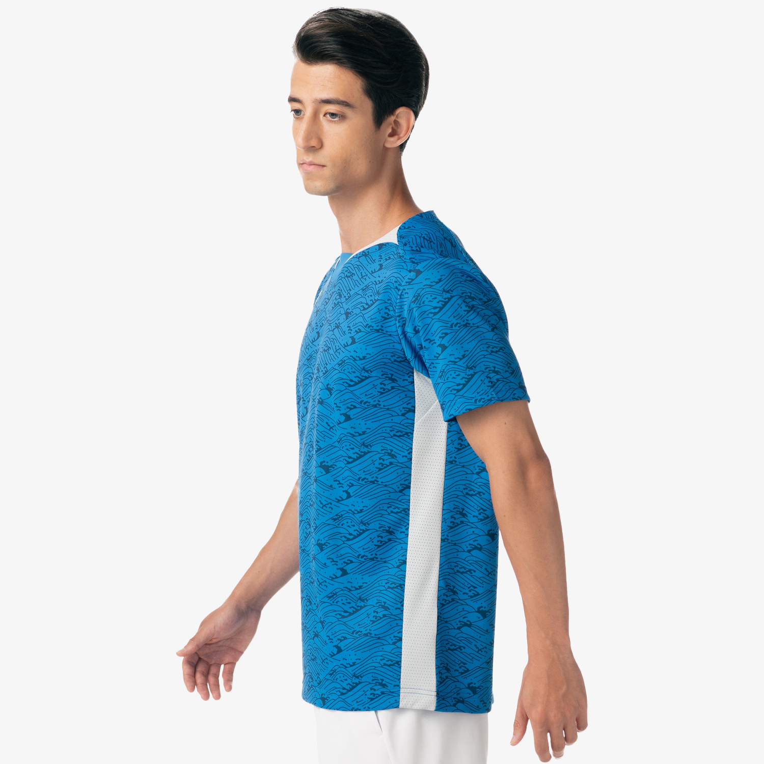 Yonex Men's Very Cool Dry Shirts 10613 - Moisture Wicking Performance T-Shirt for Tennis & Running (Blue) | Gym Workout & Outdoor Sports Apparel
