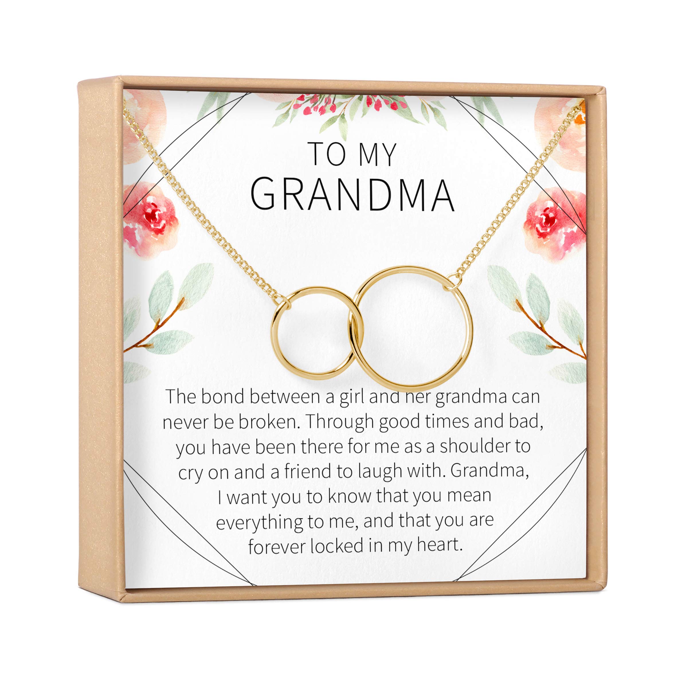 Heartfelt Grandma Necklace Gift Set with Card - Perfect Birthday, Mother's Day & Christmas Present for Grandmothers - Jewelry for Special Occasions & Family Celebrations
