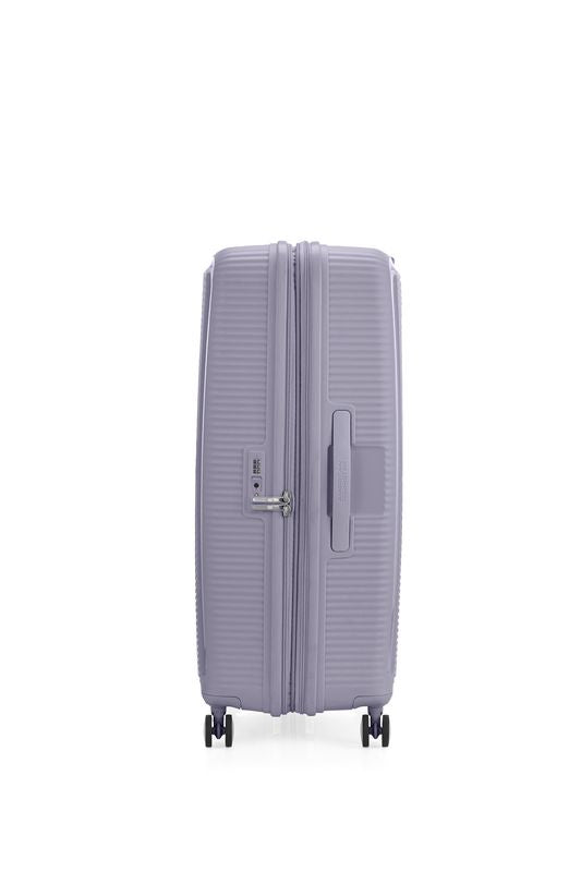 American Tourister CURIO 2.0 80/30 Expandable Spinner Luggage - Hushed Orchid Glow | Lightweight Suitcase for Travel, Business Trips & Vacations