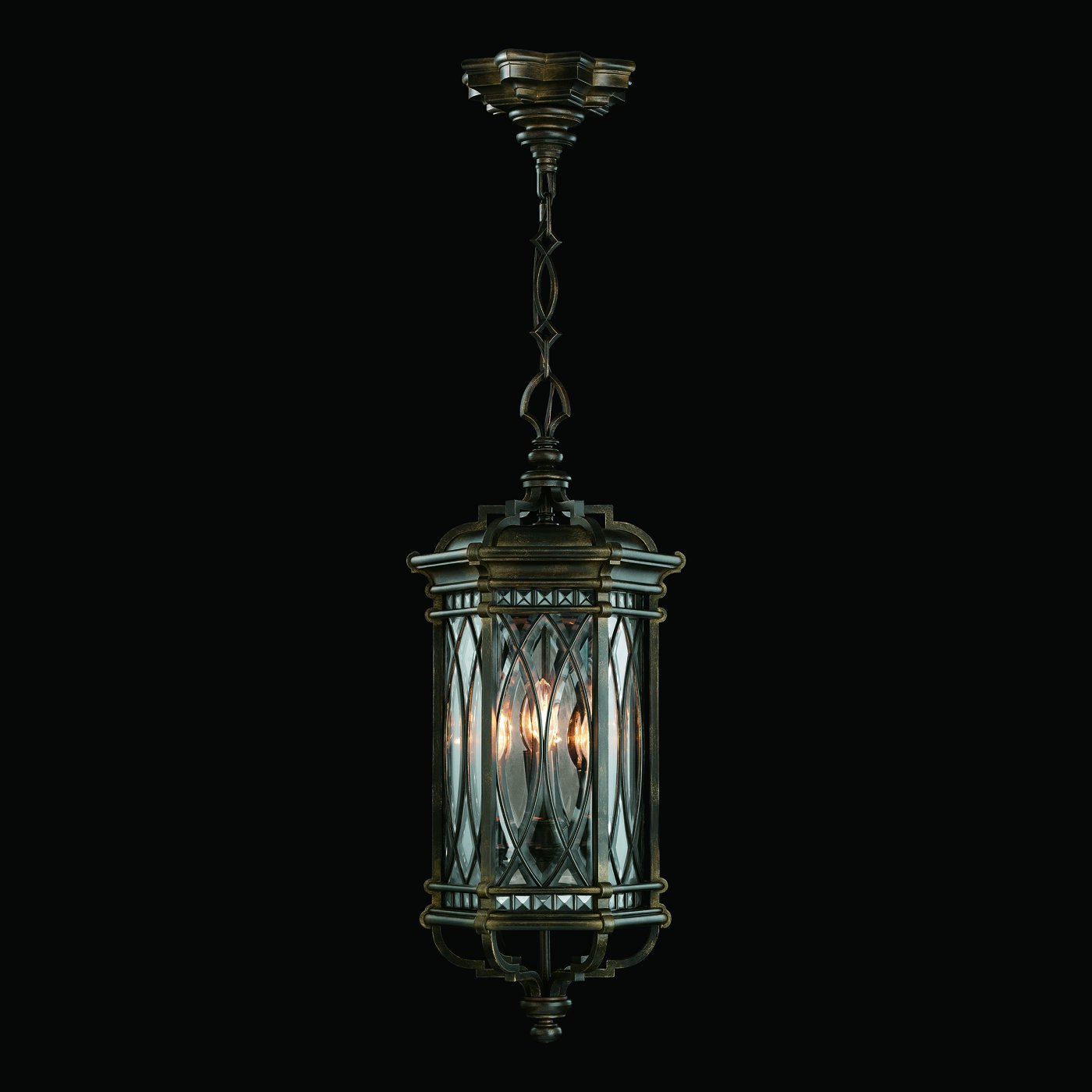 610882 Warwickshire Outdoor Ceiling Light Fixture - 240W Weatherproof Patina Bronze Finish for Porch, Patio & Garden Lighting