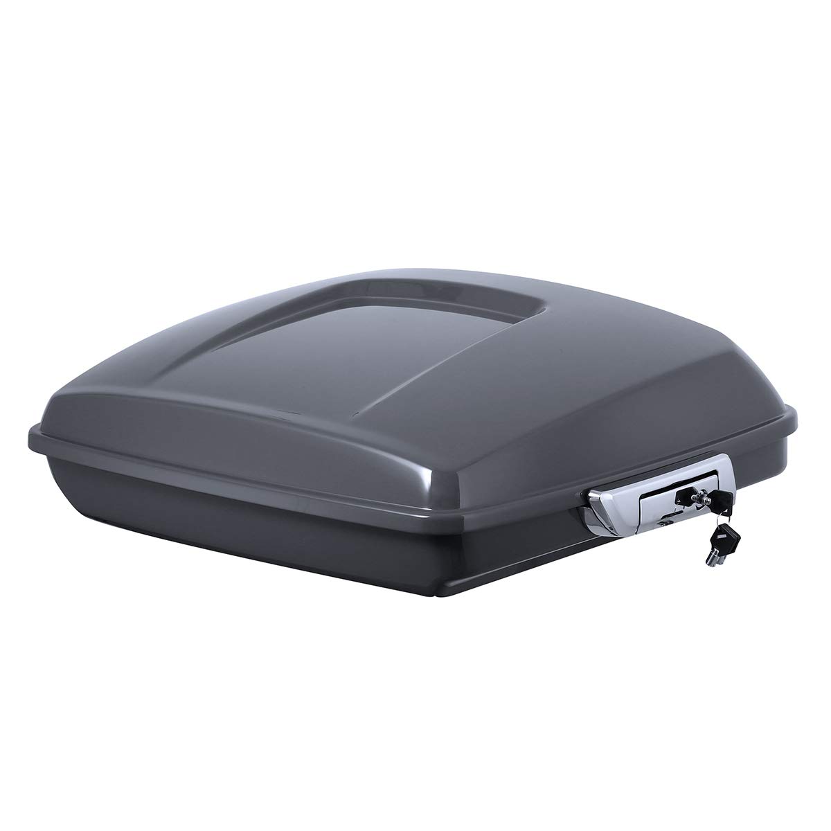 Gunship Gray Razor Tour Pack Trunk for Harley Touring Bikes - Fits Road King, Street Glide & Electra Glide (2014 & Newer Models) | Durable Motorcycle Luggage for Long-Distance Rides & Road Trips