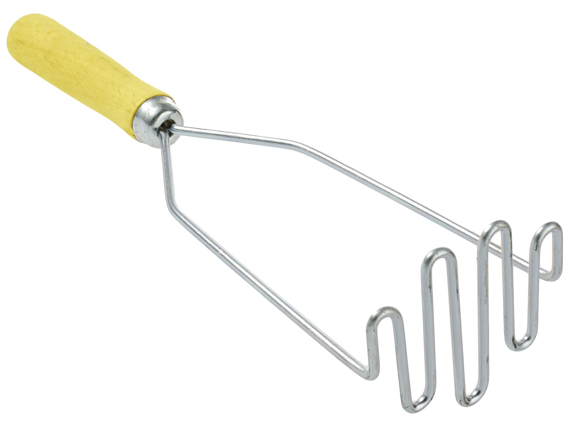 Premium Stainless Steel Potato Masher with Ergonomic Wooden Handle - Heavy Duty Kitchen Tool for Mashing Vegetables, Potatoes, Sweet Potatoes - Perfect for Home Cooking, Baking & Meal Prep