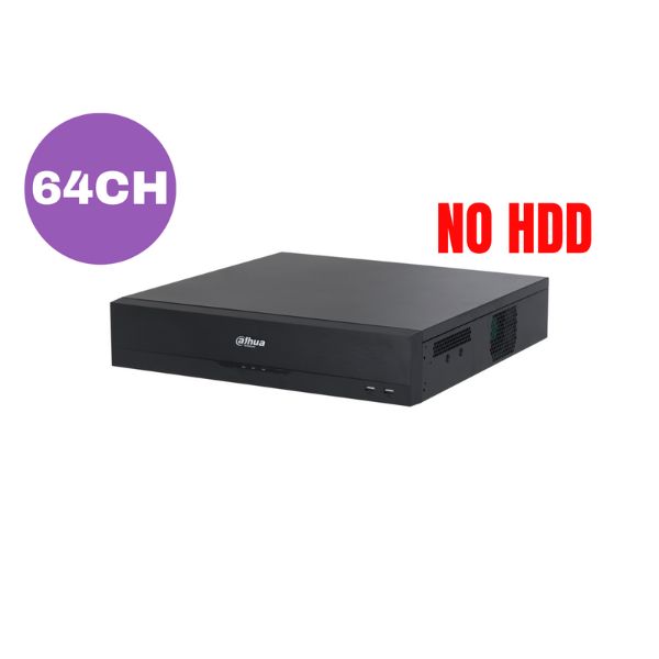 Dahua 64 Channel WizSense AI NVR Security System without HDD - DHI-NVR5864 AI/ANZ for 24/7 Business & Home Surveillance Monitoring
