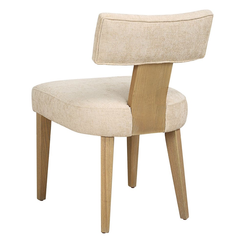 Solid White Oak Dining Chair - Modern Farmhouse Style Wooden Chair for Kitchen, Dining Room & Restaurant - Comfortable & Durable Seating Solution