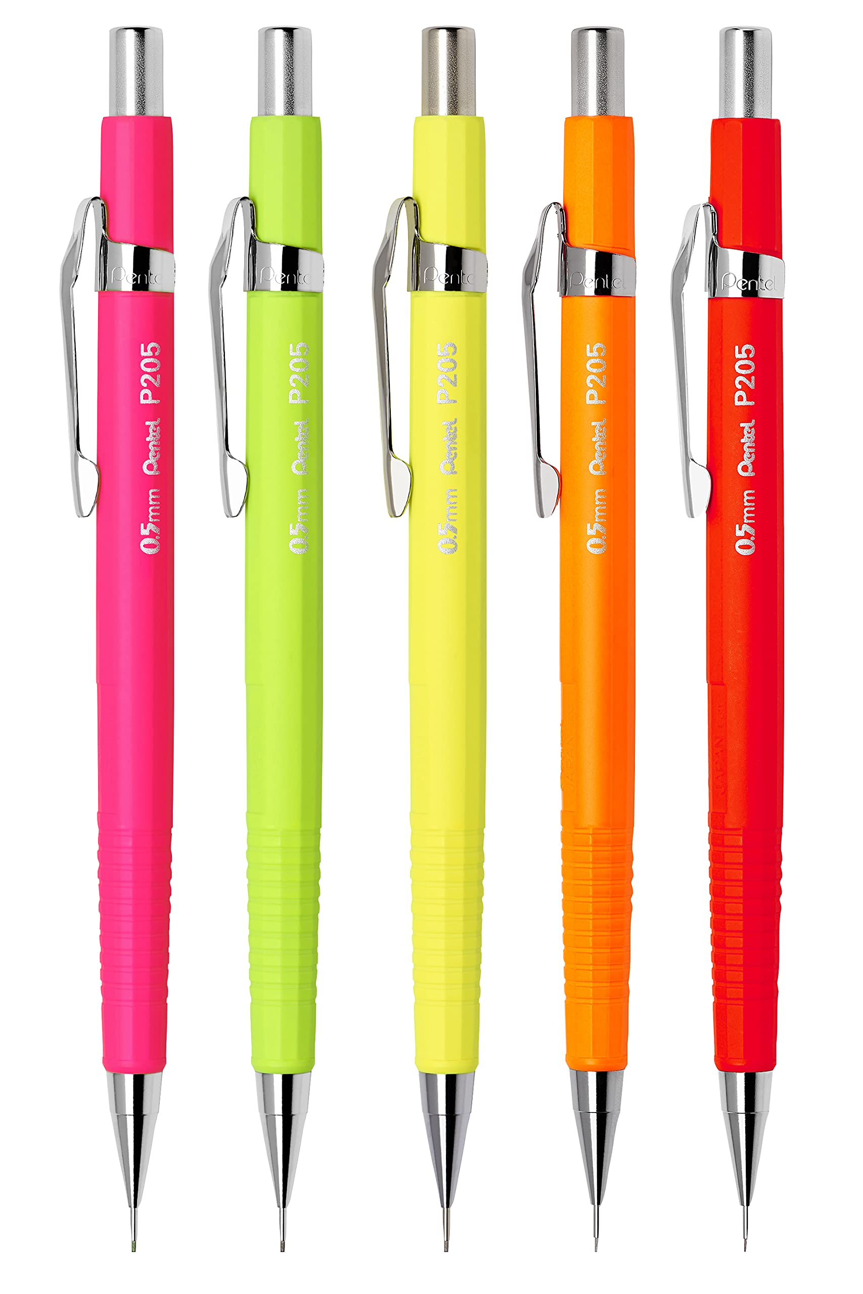 Pentel P205-F Mechanical Pencil - Red Barrel for Writing & Sketching