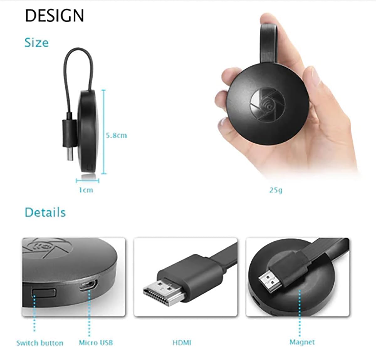 Seurico TV Box - Wireless Screen Projector for Free Access to All Channels | Magic TV Streaming Device | HD Media Player for Home Entertainment | Perfect for Living Room, Bedroom & Outdoor Movie Nights (1PC)