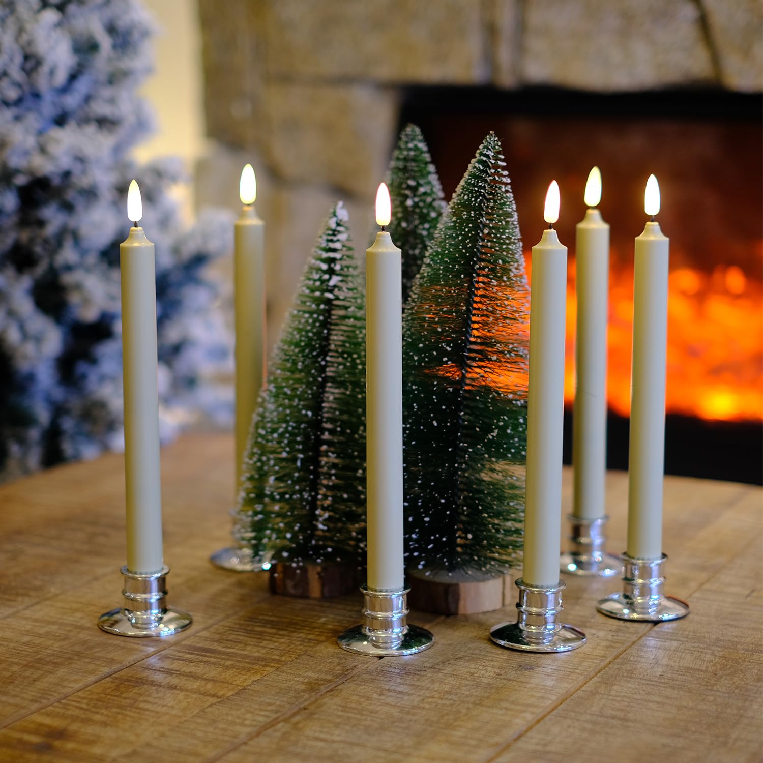 6 Pack LED Window Candles with Remote - 10