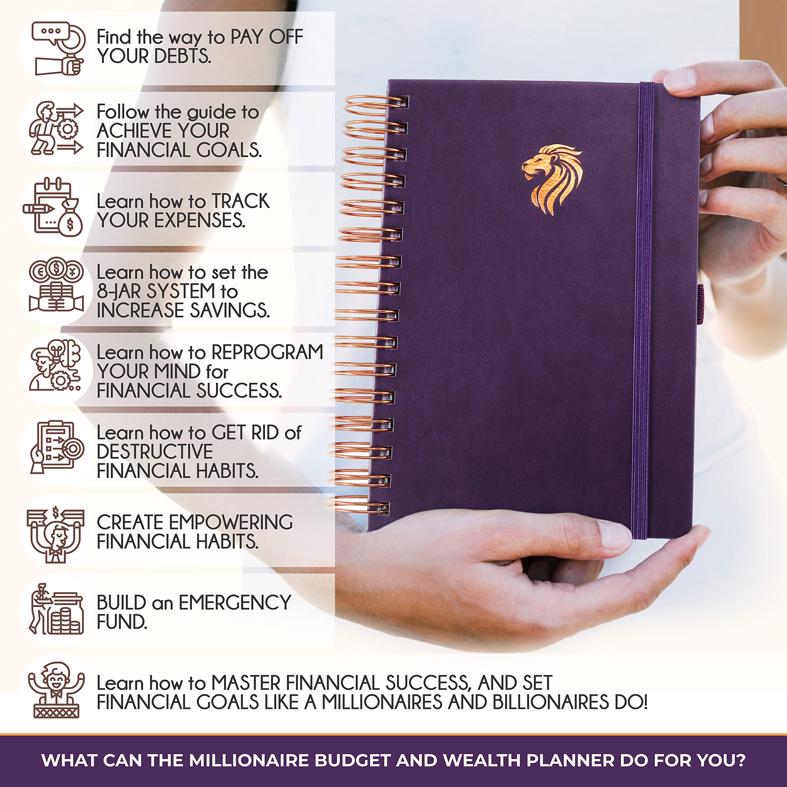 2025 Spiral Budget Planner & Monthly Bill Organizer with Pockets - Finance Journal, Debt Tracker for Bill Payments & Savings | 12-Month Financial Freedom Planner for Personal Finance, Money Management & Goal Setting | Perfect for Home, Office & Travel Use