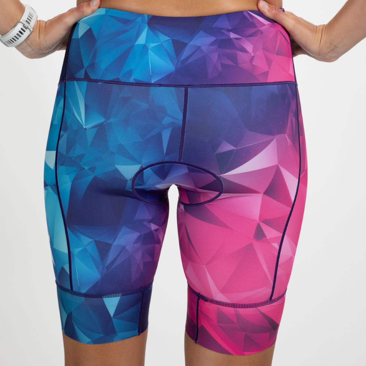 Women's Limited Edition Tri 8 Short Crystal - Breathable Running Shorts for Women, High Waist Workout Shorts with Pockets - Perfect for Gym, Yoga & Outdoor Activities