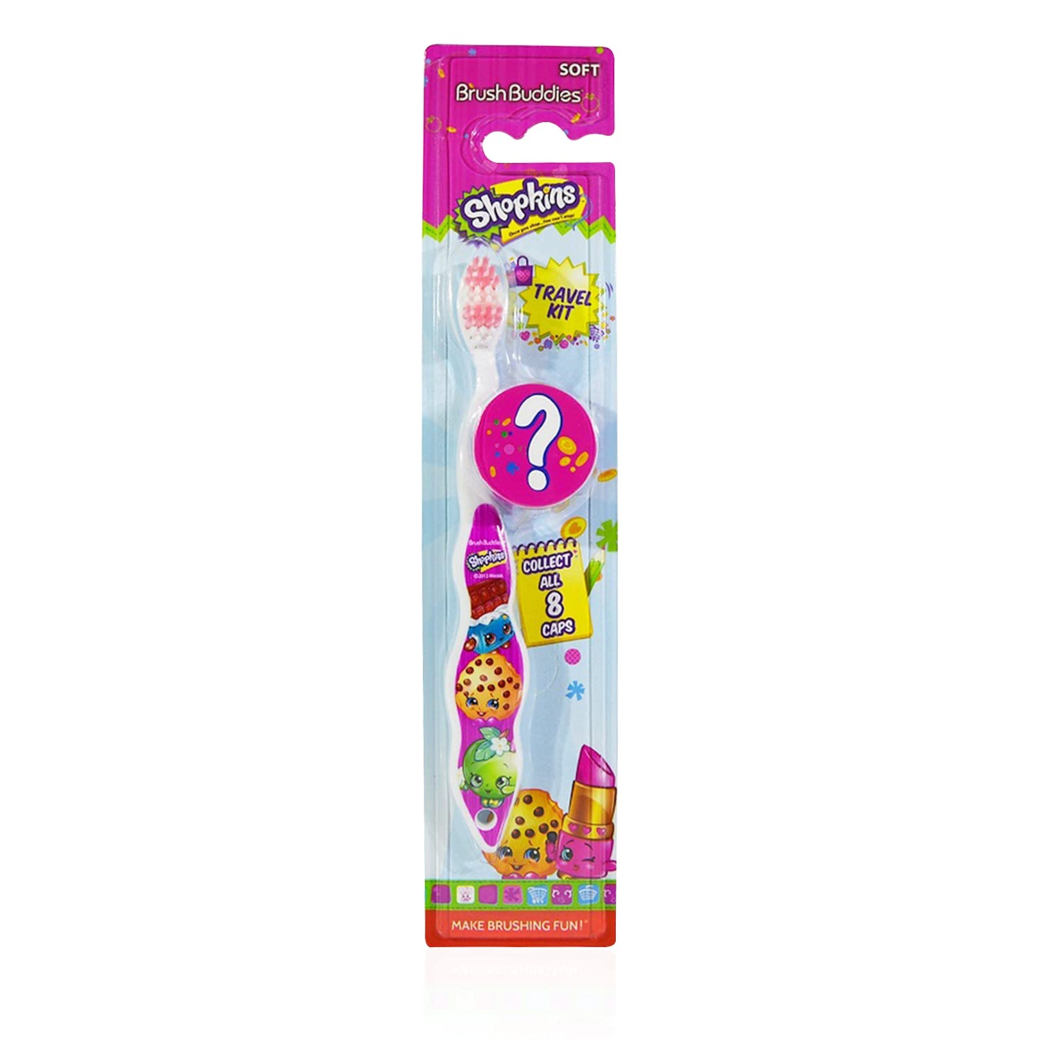 Brush Buddies Shopkins Hair Brush with Cap - Fun & Stylish Hair Accessory for Kids, Perfect for Playtime & Collectible Display