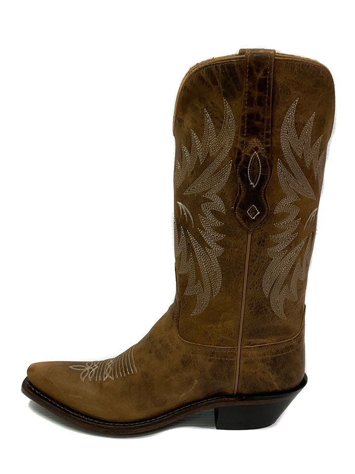 Old West LF1610 Women's Snip Toe Western Boots - Brown Cowgirl Boots for Country Dancing, Rodeo & Casual Wear