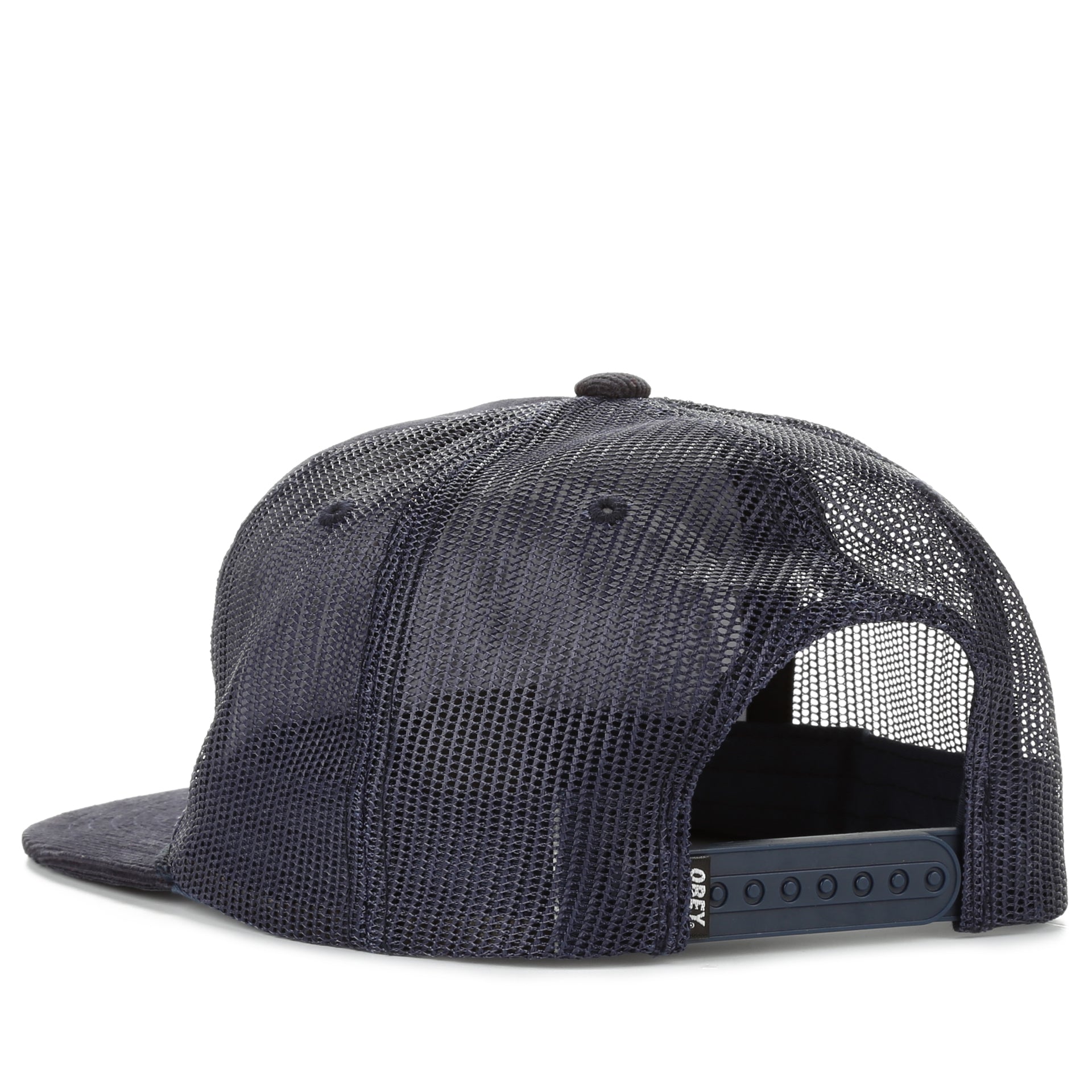 Obey Chaos Trucker Hat - Navy Blue Distressed Baseball Cap for Men & Women - Perfect for Outdoor Activities, Concerts, and Casual Wear