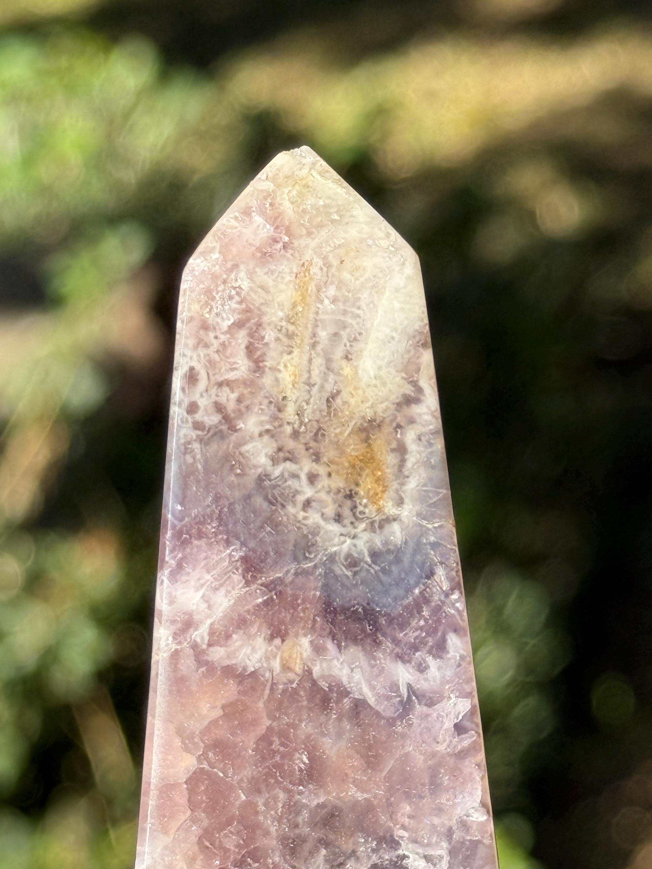 Natural Amethyst Crystal Tower Point 5.25