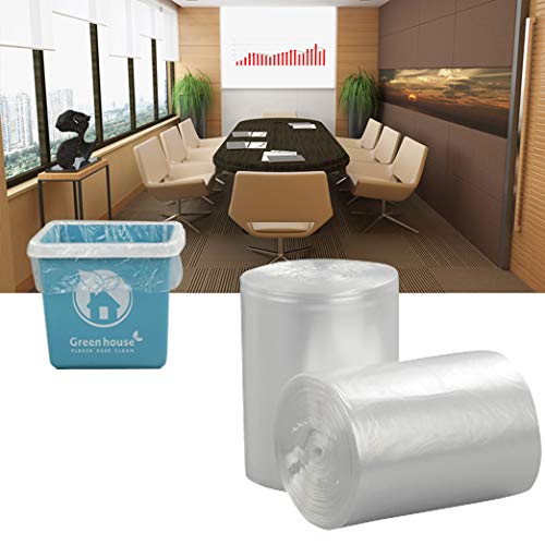 220 Counts Small Trash Bags, 3 Gallon Clear Garbage Bags - 2 Rolls for Bathroom, Office, Kitchen Waste Disposal & Small Trash Cans