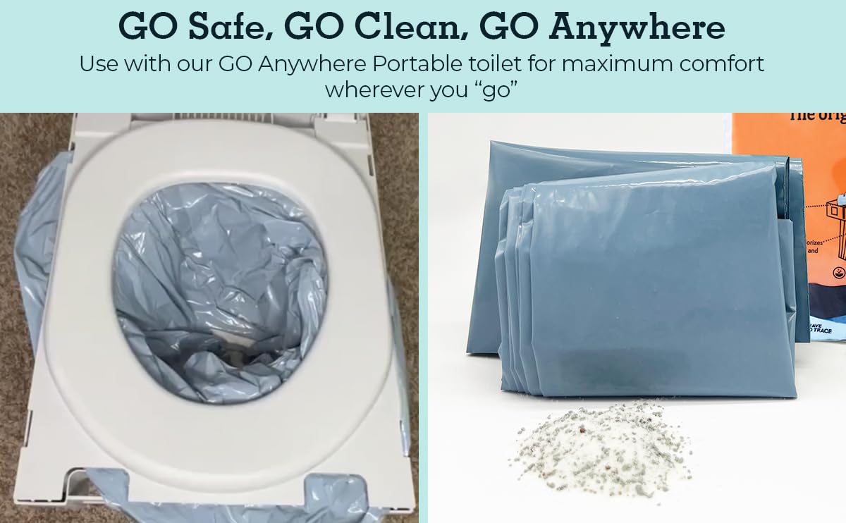 Cleanwaste WAG Portable Toilet Bags - 100 Pack | Disposable Travel Toilet Bags for Camping, Hiking, Road Trips & Emergency Preparedness