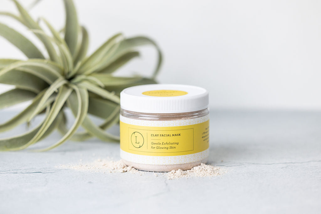 Organic Natural Clay Facial Mask for Deep Cleansing & Exfoliation - Brightening Face Mask for Glowing Skin | Perfect for Spa Night & Self-Care Routine
