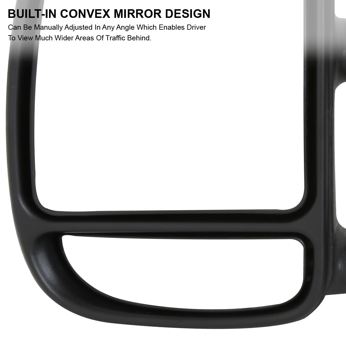 Spec-D Tuning Manual Towing Side Mirrors for 1999-2016 Ford F250 F350 F450 Super Duty Truck - Durable Replacement Mirrors for Enhanced Visibility While Towing Trailers & Heavy Loads