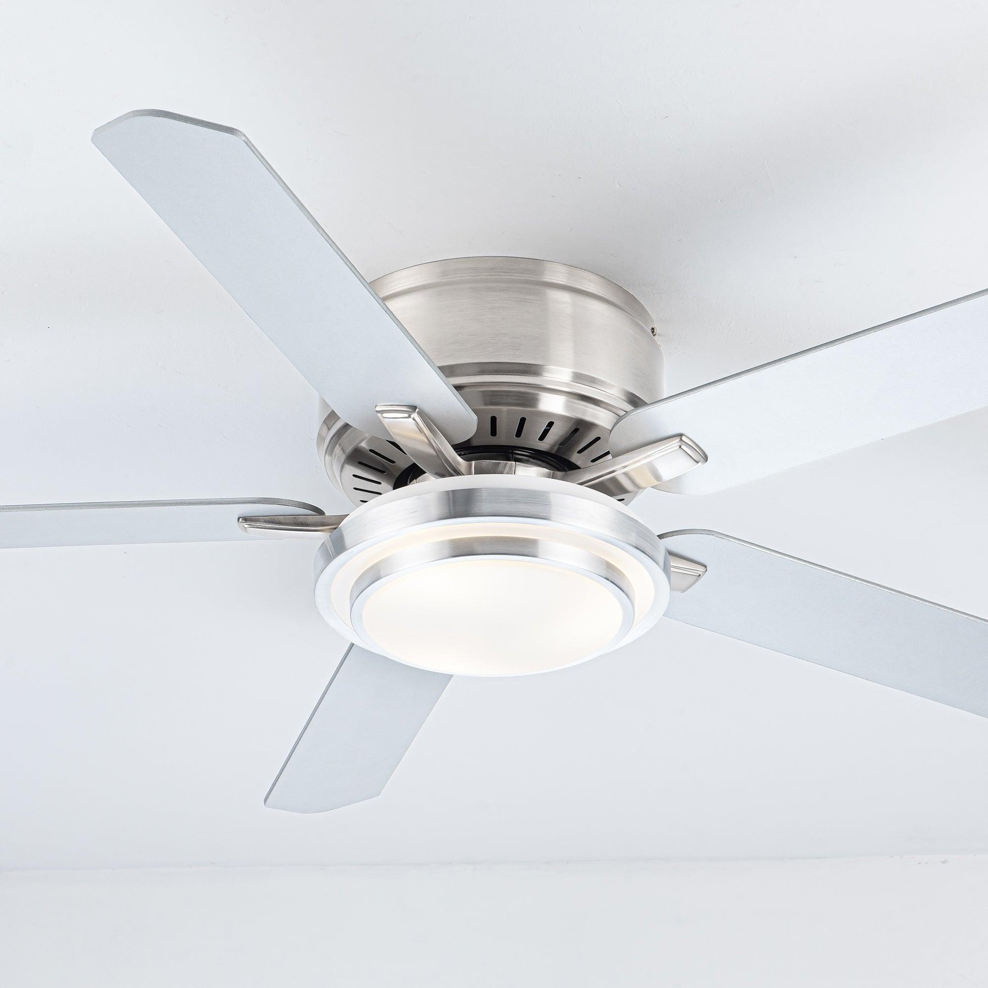 52 Vaczon 5-Blade Ceiling Fan with LED Light and Remote Control - Perfect for Living Room, Bedroom, and Office Cooling