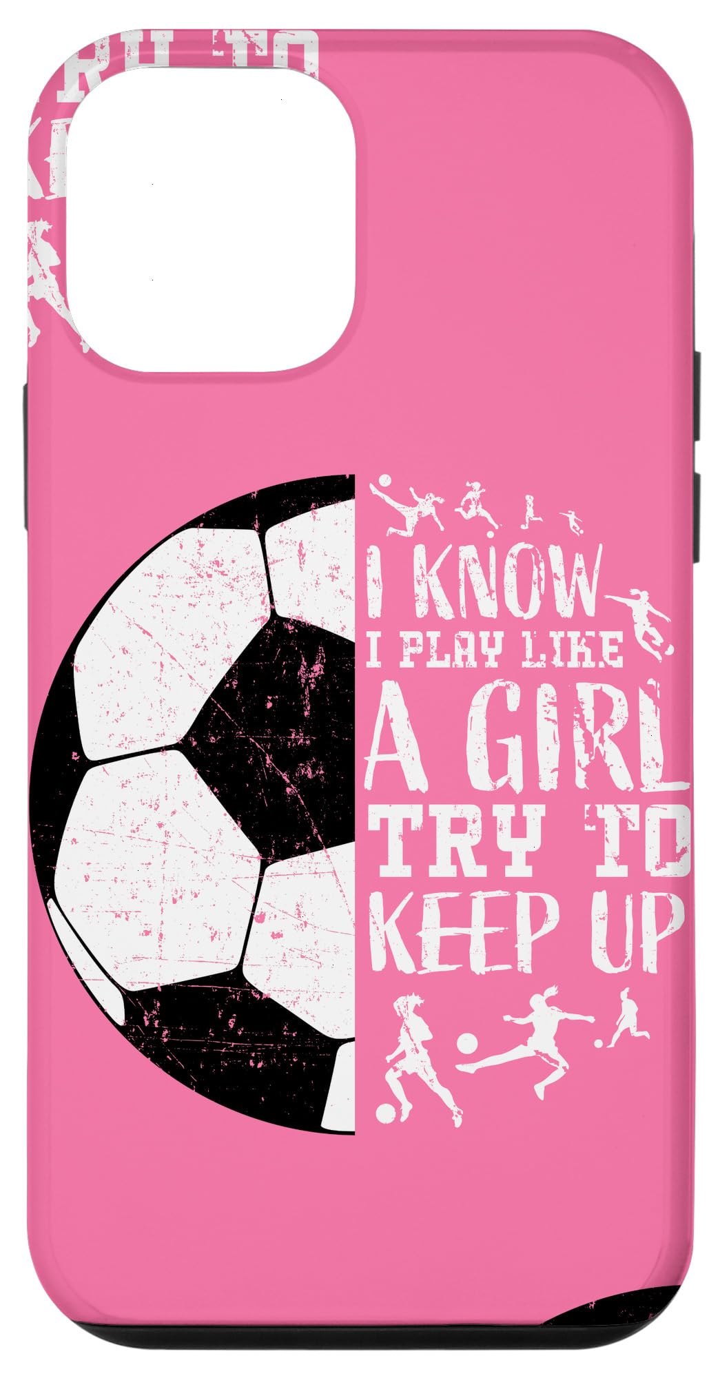 Funny Soccer iPhone 12 Mini Case for Women & Girls - Cute Football Design Protective Phone Cover - Perfect for Soccer Fans, Players & Gift Giving