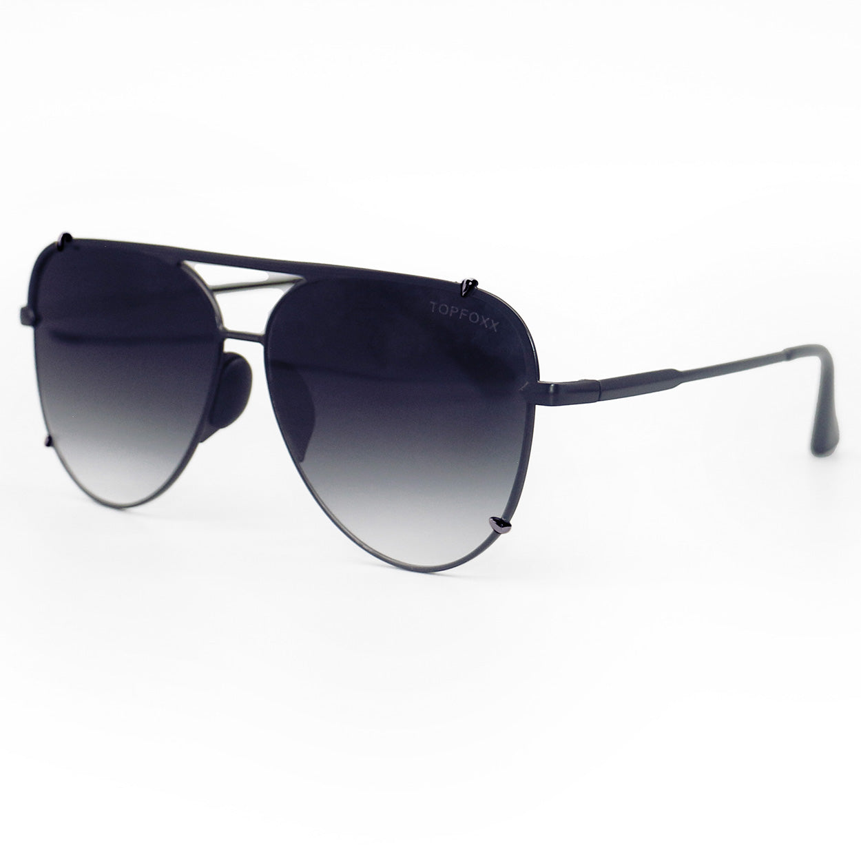 Tangle-Free Faded Black Aviator Sunglasses for Women - Classic Retro Style for Driving, Beach & Outdoor Activities