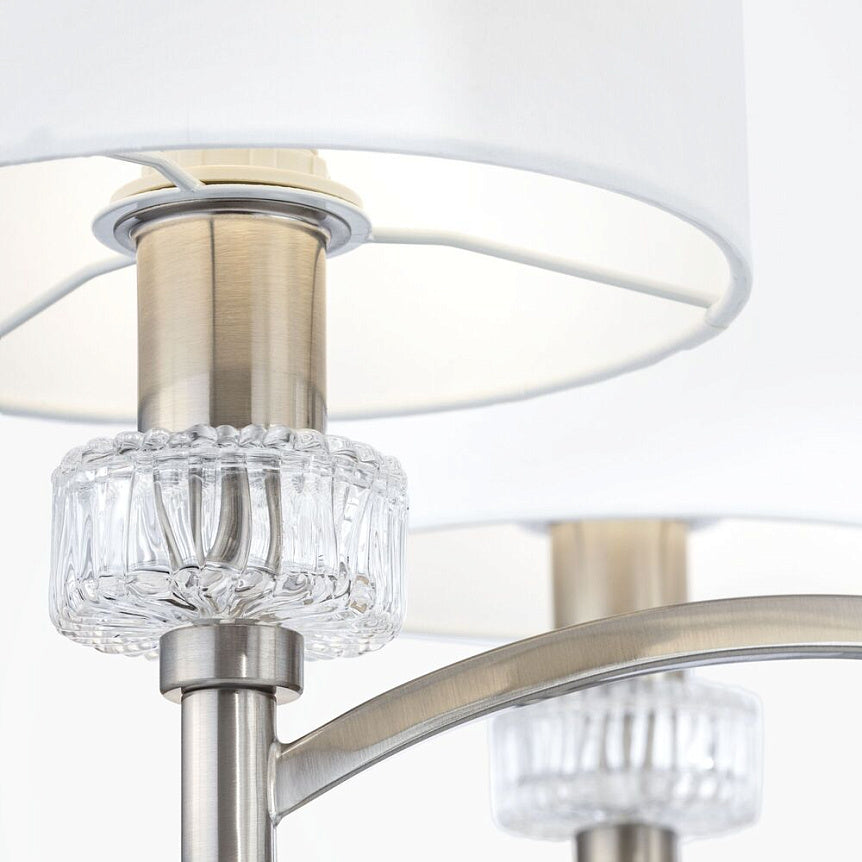 Elegant Alicante 6Lt Crystal Chandelier - Modern Ceiling Light Fixture for Dining Room, Living Room & Bedroom Decor