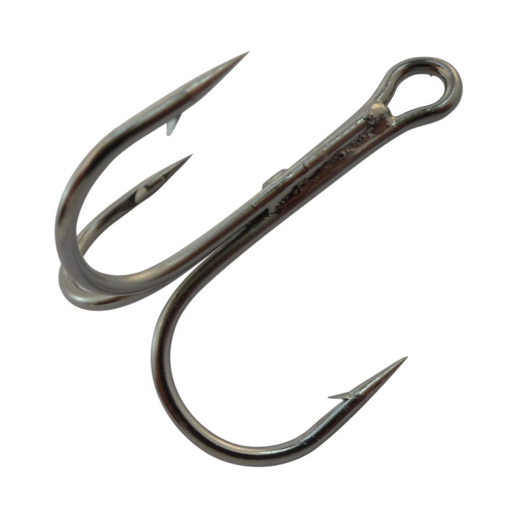 100 Pcs Short Shank Round Bend Treble Fishing Hooks - Strong & Sharp for Bass, Trout, Saltwater Fishing Lures & Tackle Box