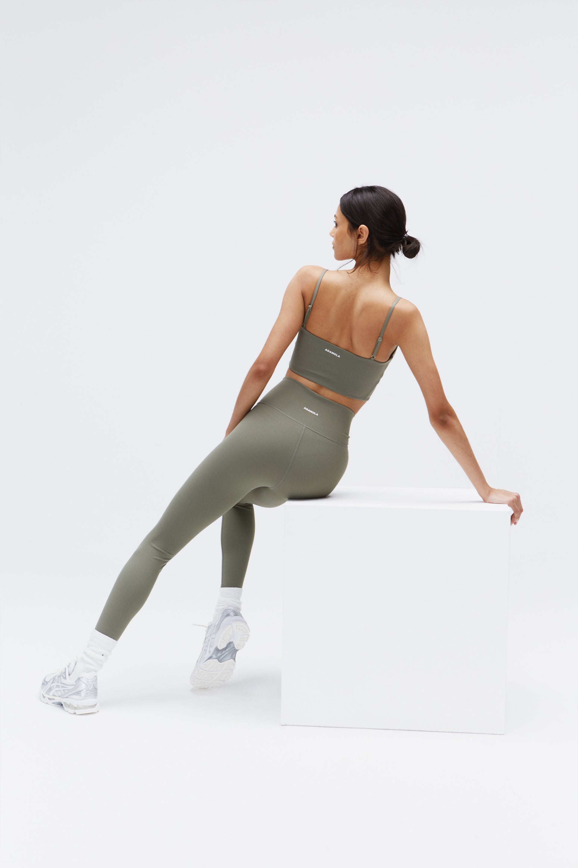Ultimate Wrap Over Leggings for Women - Olive Green High Waisted Yoga Pants - Perfect for Workouts, Yoga & Everyday Wear