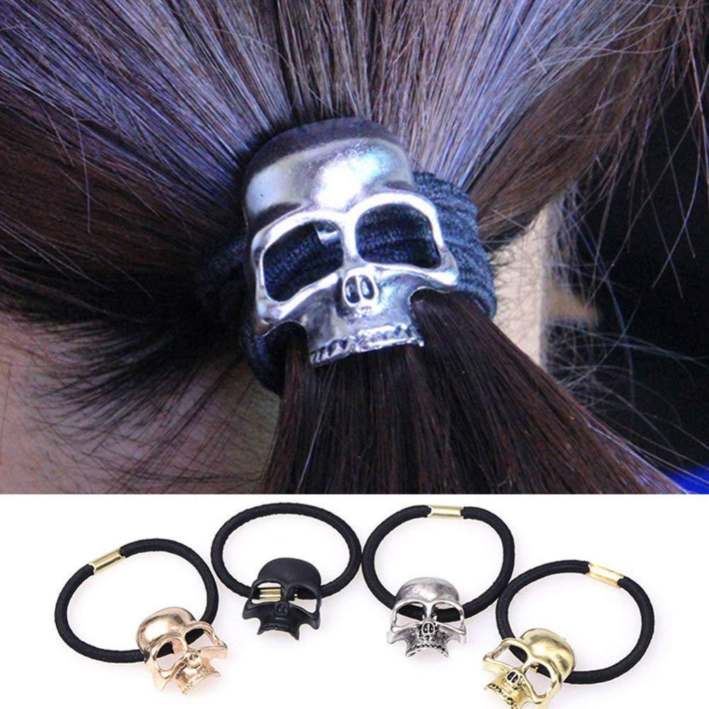 Beaupretty 8pcs Stretchy Seamless Hair Ties for Men & Women - Soft Ponytail Holders, No-Slip Elastic Hair Bands for Girls, Gothic Hair Accessories - Perfect for Workouts, Office, and Everyday Styling