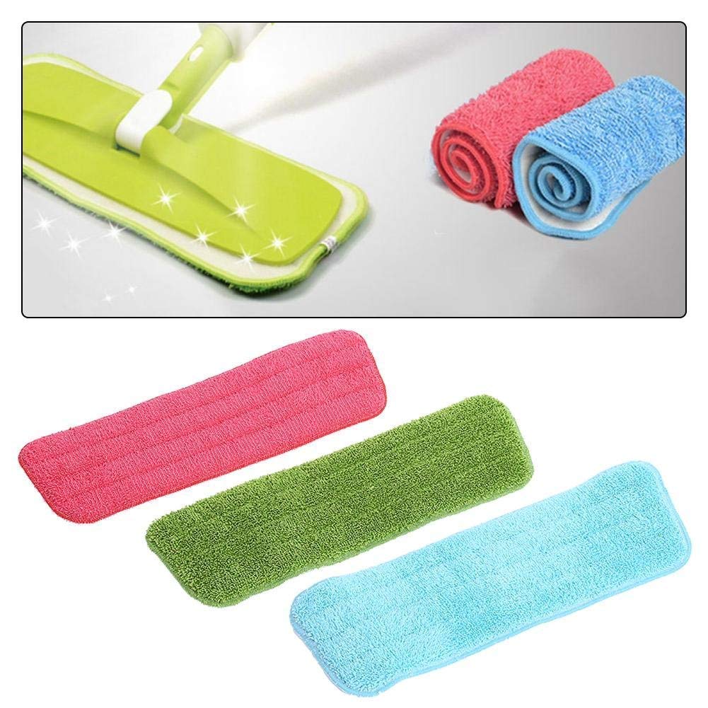 ALMURAT Microfiber Spray Mop Pads - Washable & Reusable Replacement Heads (3-Pack, Multicolor) for Hardwood Floors & Tile Cleaning - Perfect for Kitchen, Bathroom & Home Maintenance