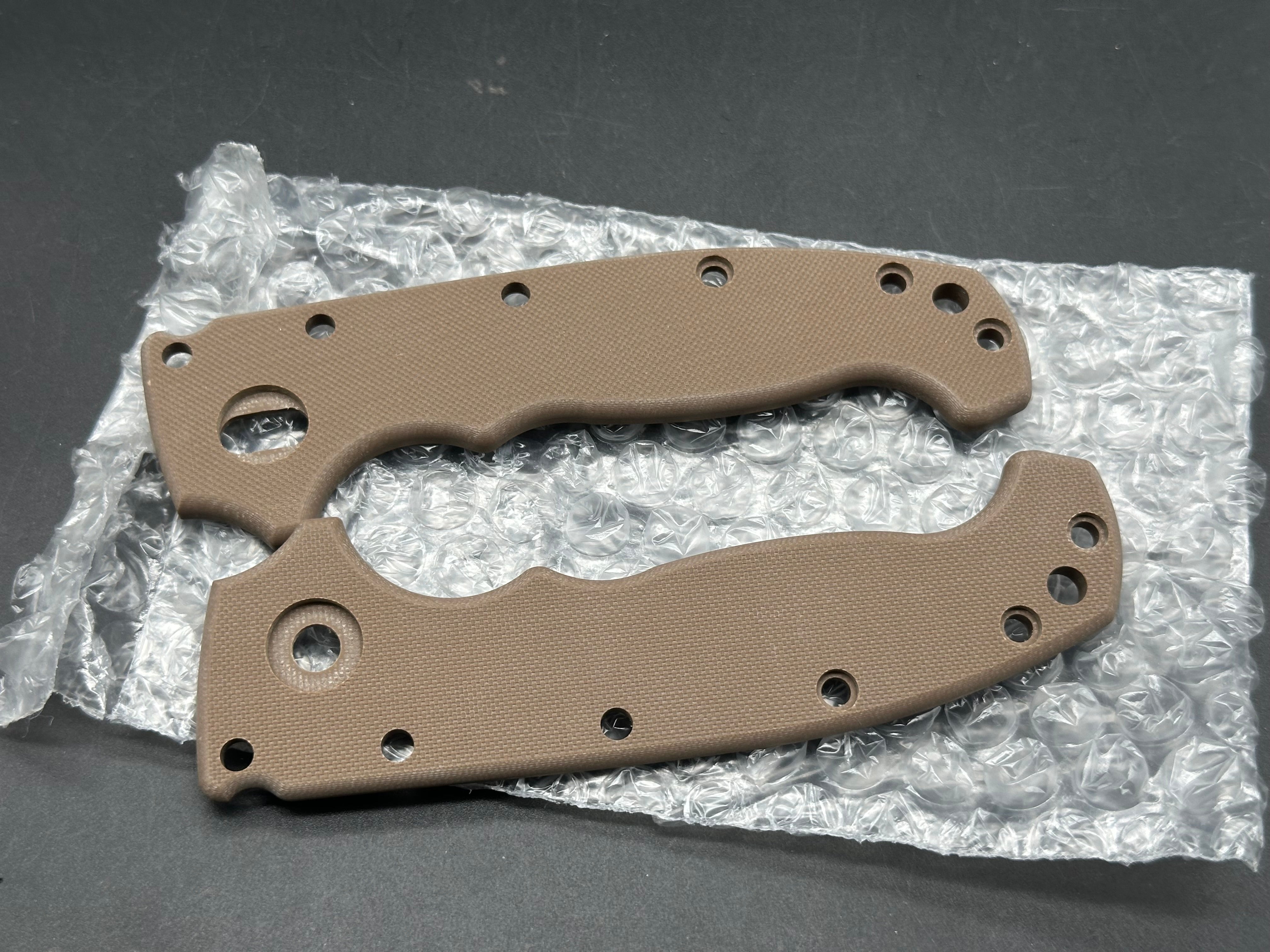 Demko Peel Ply Knife Scales - Earth Color G10 Textured Grip for EDC, Outdoor & Tactical Use - Perfect for Camping, Hiking & Survival Gear