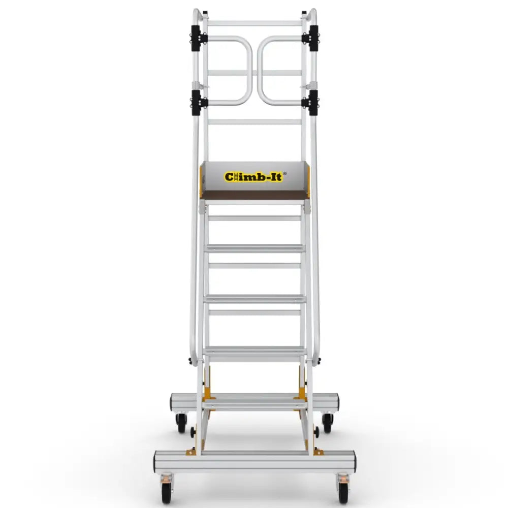 Climb It Mobile Steps with Safety Gate - Adjustable Baby Stairs for Home & Playtime - Perfect for Toddler Safety & Indoor Climbing