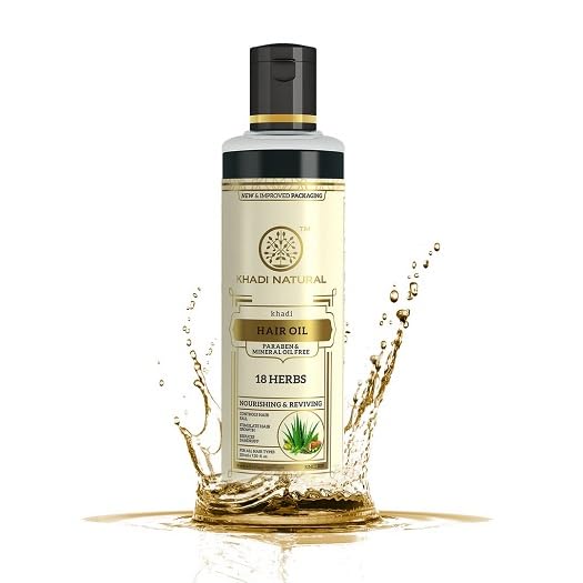 KHADI Natural Oil - 100% Pure & Organic Hair & Skin Care Oil for Hydration & Nourishment | Perfect for Dry Scalp, Frizzy Hair & Massage Therapy