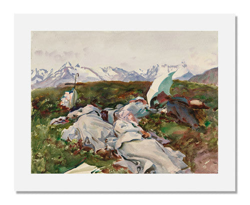 John Singer Sargent Simplon Pass: At the Top - Vintage Art Print - Famous Landscape Painting - Wall Decor for Living Room, Office & Bedroom