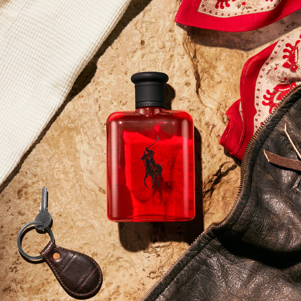 RALPH LAUREN Polo Red Eau de Toilette for Men - Refillable Cologne Set with Woody Spicy Scent (Grapefruit, Saffron, Redwood) - 2.5 oz & 5.1 oz Bottles - Perfect for Date Night, Office & Special Occasions