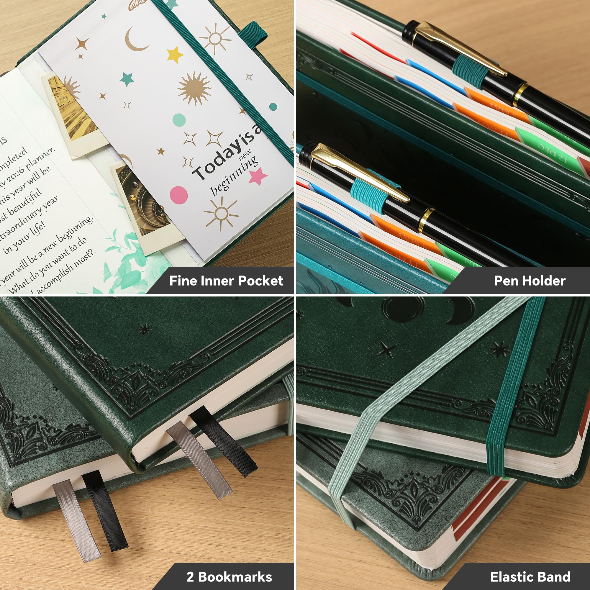 2025-2026 A5 Daily Planner with Monthly View - August 2025 to July 2026 Academic Diary, Includes Pen Set, Colorful Tabs & Inner Pocket (5.9