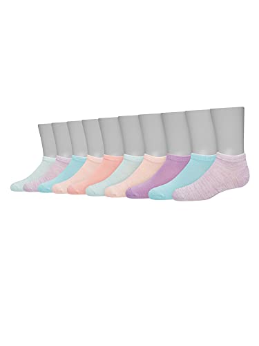 No Show - Pink/Lavender/Teal - 10 Pack