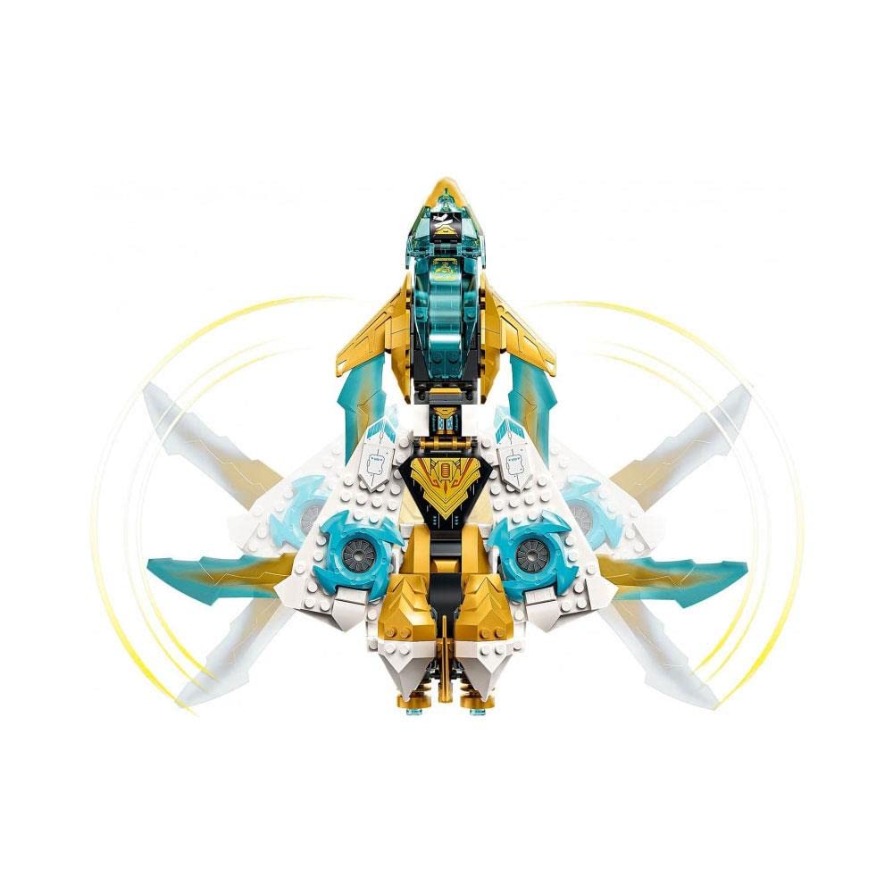 LEGO 71770 Ninjago Zane's Golden Dragon Reactor Toy Plane Building Kit for Kids Ages 7+ with Mini Action Figures - Inspired by Ninjago: Crystallized TV Series | Perfect for Creative Play, Birthday Gifts & Ninjago Fans