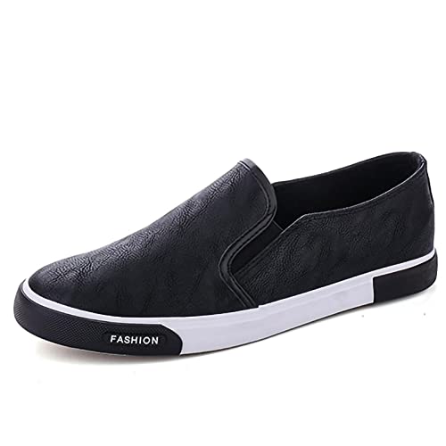 **Men's Breathable Slip-On Loafers - Anti-Slip Comfortable Walking Shoes for Casual Wear | Lightweight & Supportive | Perfect for Office, Travel & Daily Use (Black, Size 41)**