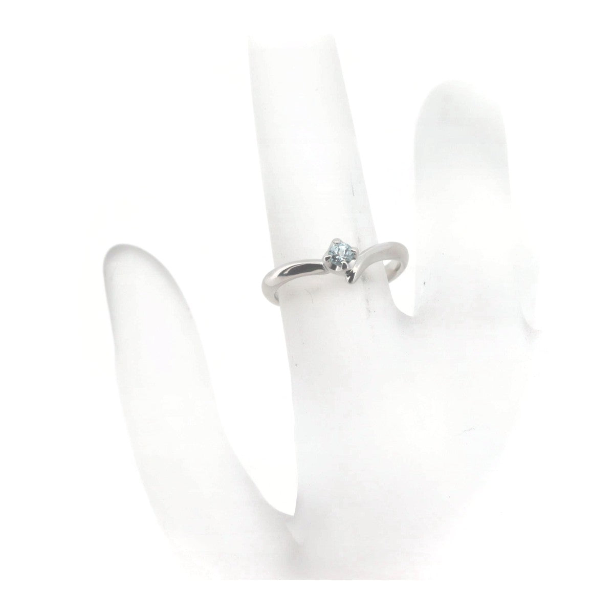 4℃ Aquamarine PT950 Platinum Ring for Women - Elegant Blue Gemstone Jewelry for Engagement, Wedding & Anniversary Gifts