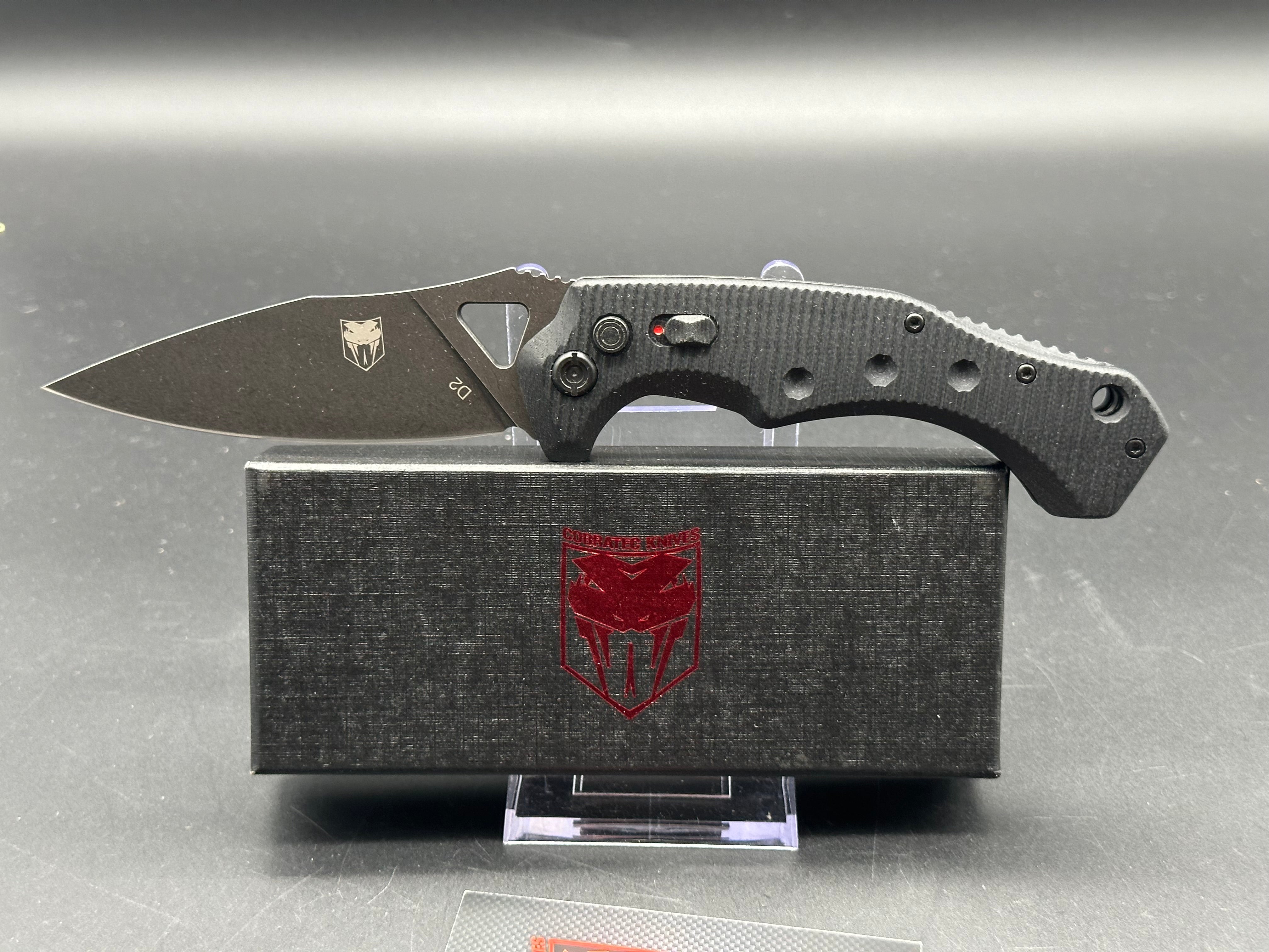 Cobratech Ryker Automatic Knife - Tactical Folding Pocket Knife for Outdoor, Camping, Hiking & EDC Use