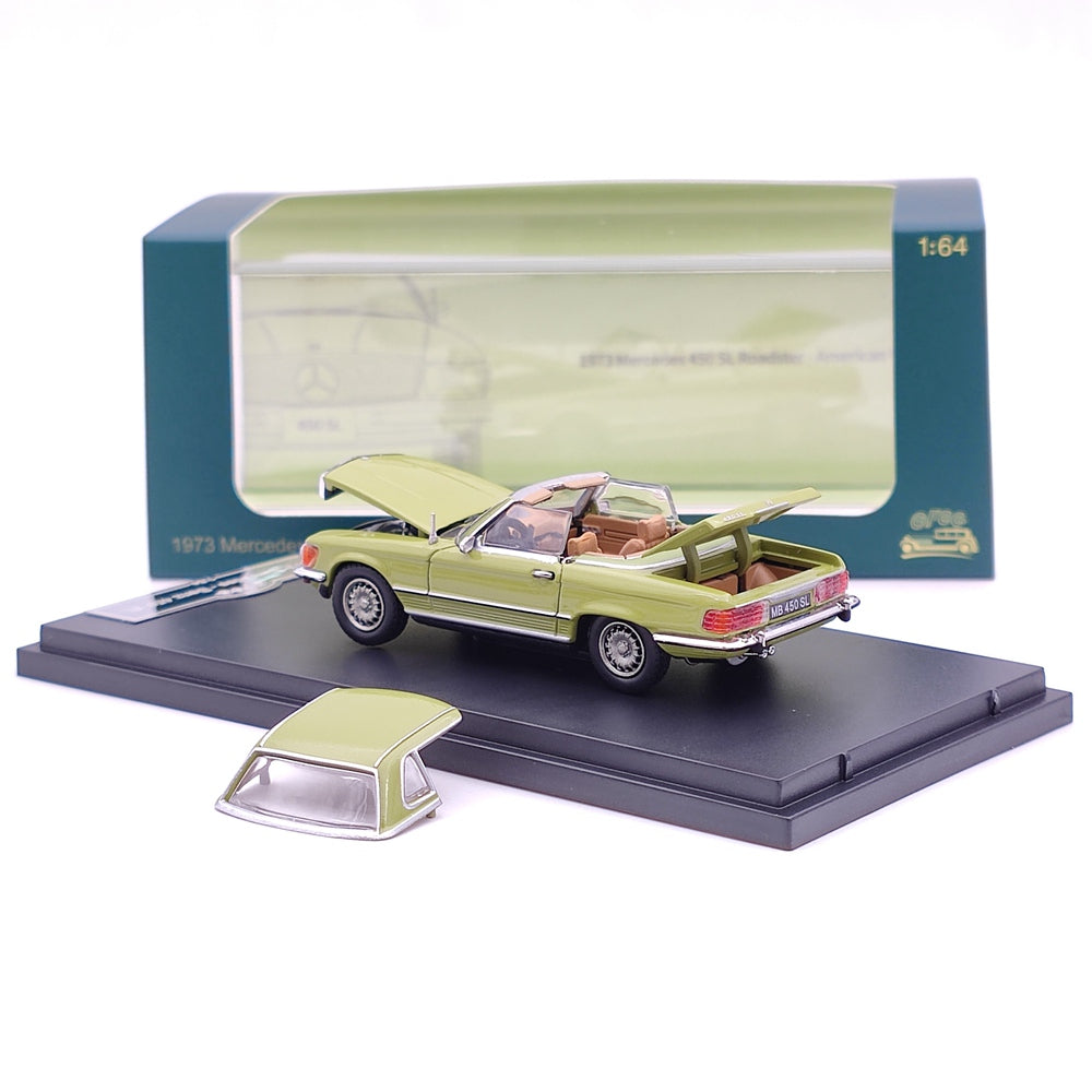1:64 Mercedes Benz 450 SL Roadster Diecast Model Car - 1973 European & American Version - Limited Edition Collectible Toy for Adults - Perfect for Display, Gifts, and Car Enthusiast Collections