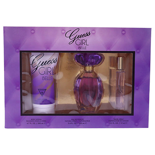 Guess Girl Belle 3-Piece Gift Set for Women - Perfume, Body Lotion & Shower Gel - Perfect Birthday, Anniversary & Valentine's Day Present