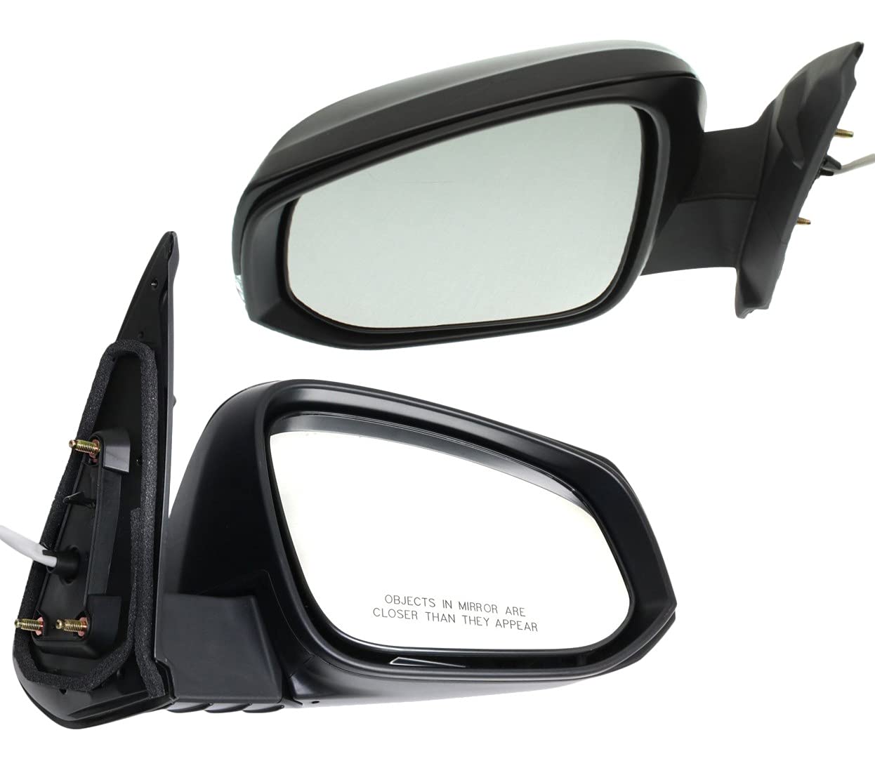 Power Heated Side Mirrors for Toyota Tacoma 2016-2023 - Driver & Passenger Side, Manual Fold, Turn Signal Lights, Paintable (No Blind Spot Monitor) - Perfect for Winter Driving & Enhanced Visibility