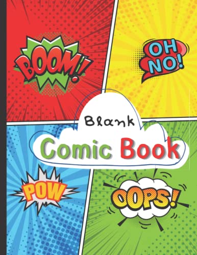 Blank Comic Book Template for Kids & Teens - Create Your Own Stories & Drawings | Perfect for Art Class, Creative Writing & DIY Comics