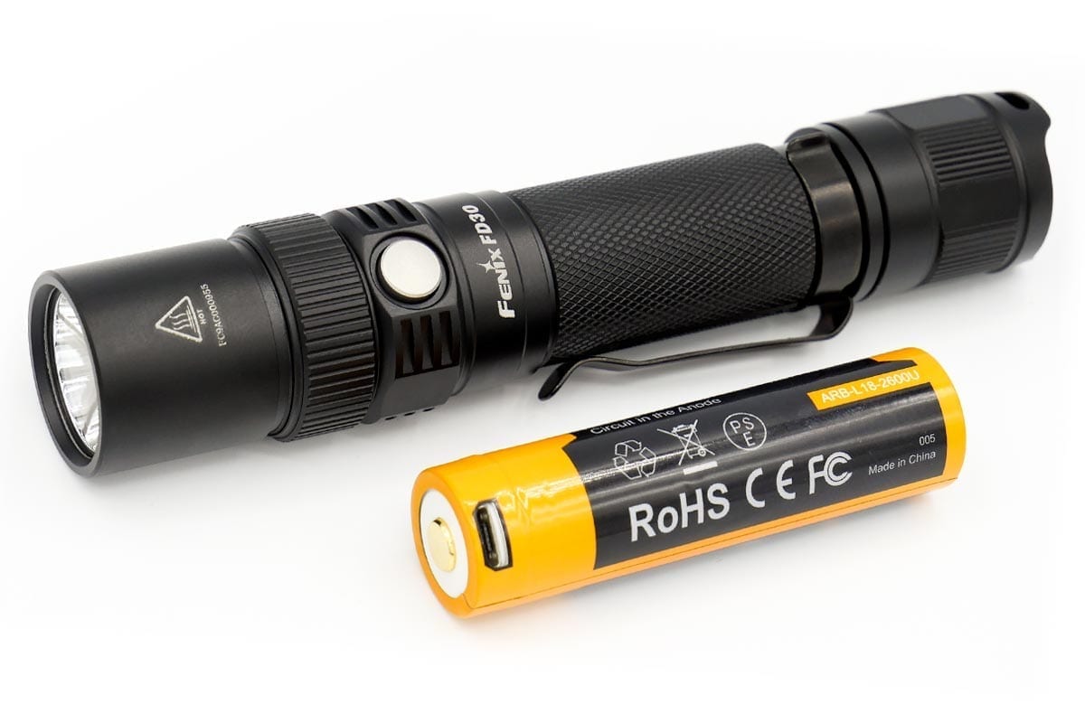 Fenix FD30 Focus Flashlight - High-Powered LED Tactical Flashlight for Outdoor, Camping, Hiking & Emergency Use (Discontinued Model)