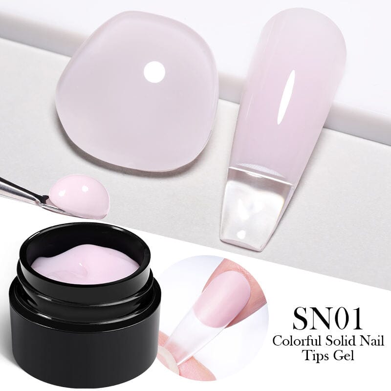 Born Pretty SN01 Solid Nail Tips Gel - Professional Acrylic Nail Extensions for Salon & DIY Manicure | Perfect for Weddings, Parties & Special Occasions
