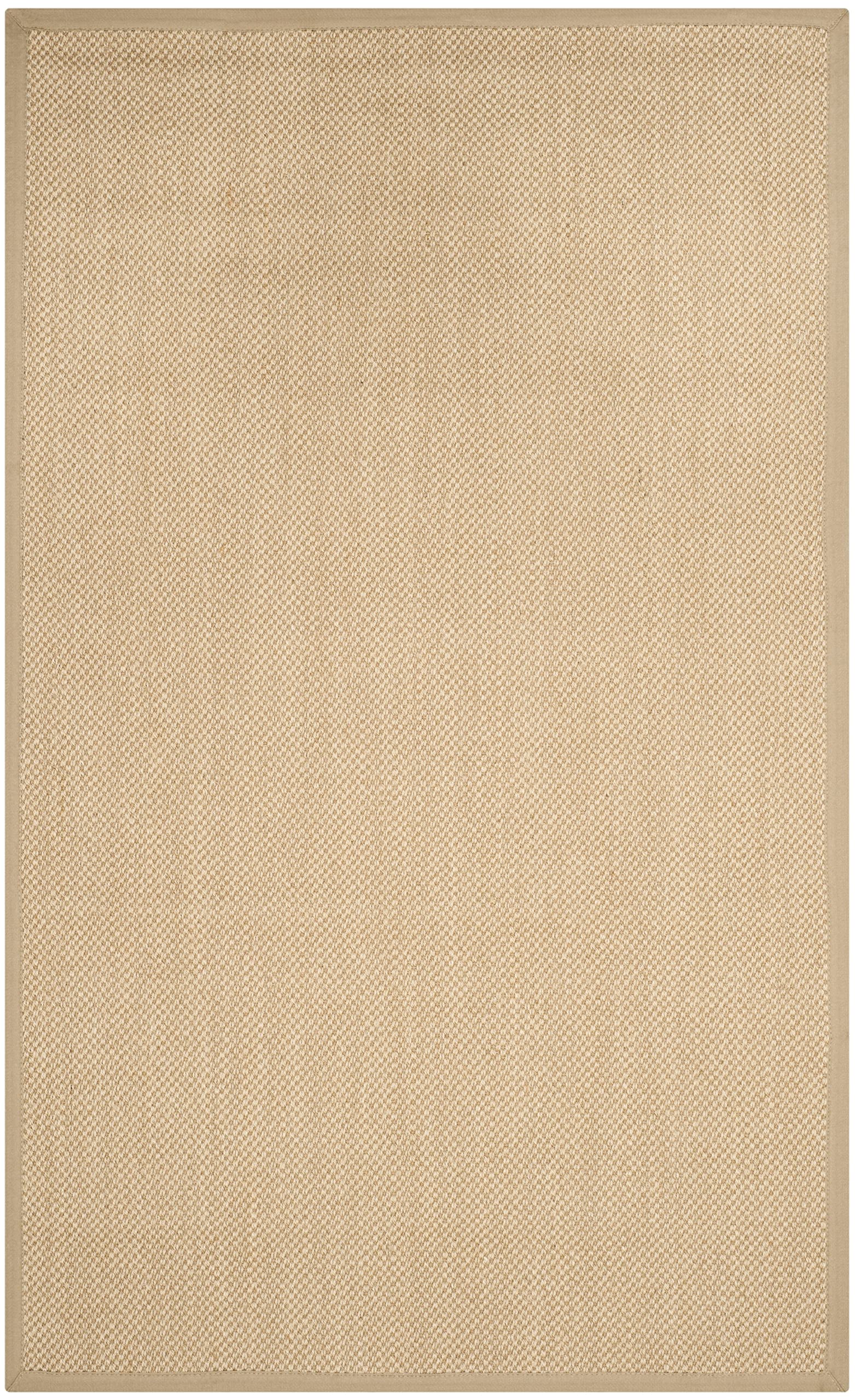 SAFAVIEH Natural Fiber Collection 5' x 8' Area Rug - Maize & Linen Sisal Border Design, Easy Care & Durable for High Traffic - Perfect for Living Room, Bedroom, Office & Entryway (NF141B)