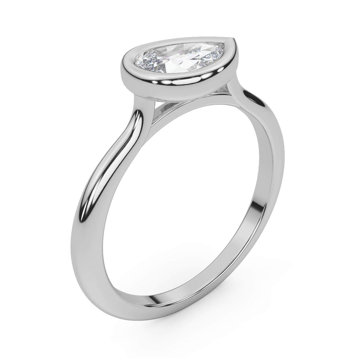 2 CT Pear-Shaped Colorless Moissanite Engagement Ring for Women - Sterling Silver Wedding Bridal Ring Set with Diamond Solitaire Prong - Perfect Anniversary, Promise Gift for Her - Ideal for Proposals, Weddings & Special Occasions