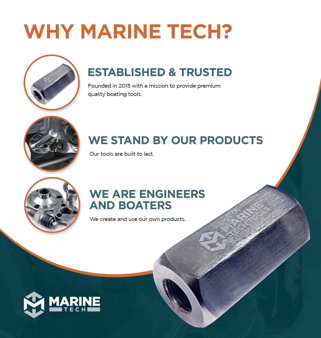Marine Tech Tools Mercury Prop Shaft & Bearing Housing Remover Kit - Professional Mercury Outboard Motor Tool for Propeller Shaft Removal and Bearing Replacement - Perfect for Boat Maintenance and Marine Engine Repair